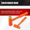 C&T 2-Pieces Dead Blow Hammer Set with Brass Cap, Orange,Shockproof