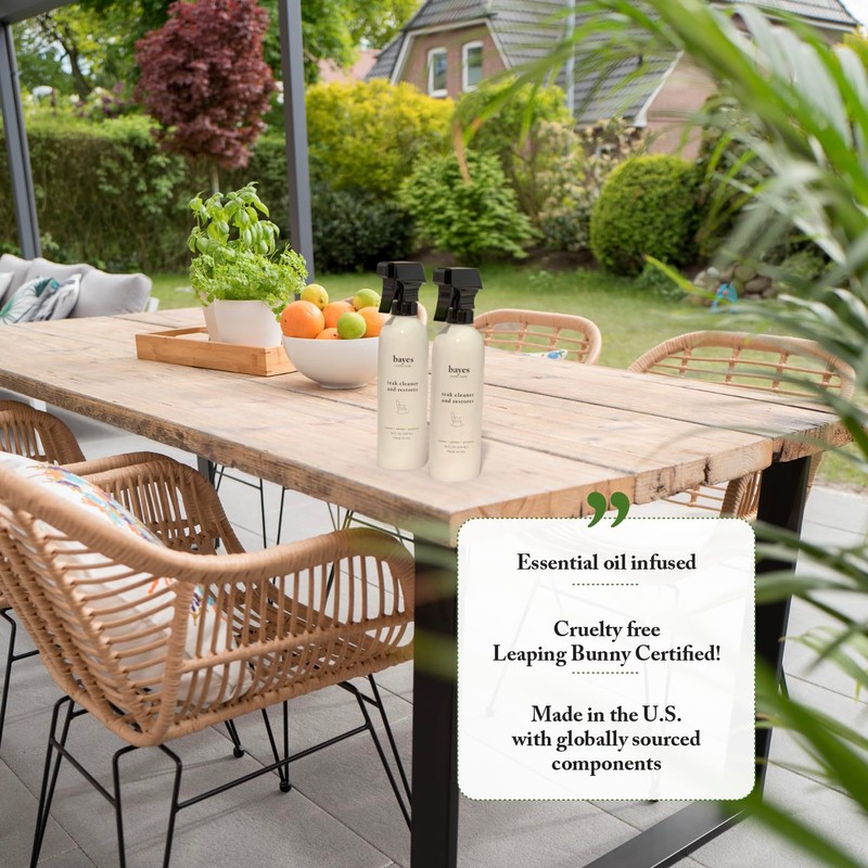 Bayes High Performance Teak Cleaner & Restorer - Cleans, Shines,