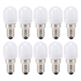 10Pcs E14 Light Bulb Stainless Steel 1.5W 220V LED Bulb for Chandelier Ceiling Cabinet Wall Table Lamps