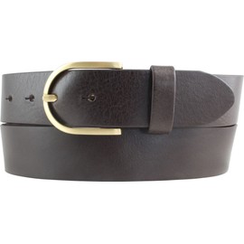 BELTINGER Women's belt made of full cowhide leather, 4 cm, jeans belt for women, 40 mm, full leather belt with golden belt buckle, Brown, Gold, 90 cm (Gesamtlänge 105 cm)