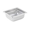 Winco 1/6 Size 2.5" Deep Metal Food Pan/Steam Table Pan,