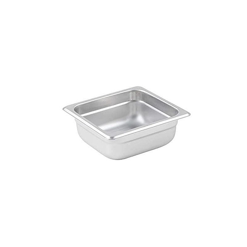Winco 1/6 Size 2.5" Deep Metal Food Pan/Steam Table Pan,