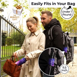 TUMELLA Strongest Windproof Travel Umbrella (Compact, Superior & Beautiful), Small Strong but Light Portable and Automatic Folding Rain Umbrella, Durable Premium Grip, Fits Car & Backpack