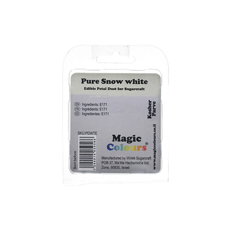 Magic Colours Edible Petal Dust Pure Snow White