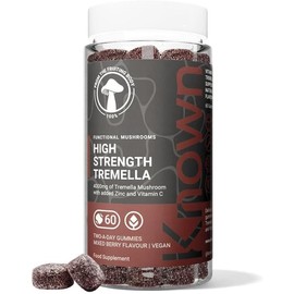 Known High-Strength Tremella Gummies 4000mg – 60 Gummies – Mixed Berry | Tremella Mushroom, Vitamin C & Zinc – Skin & Immune Support – Natural Flavour