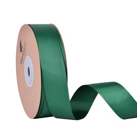 WRAPAHOLIC 7/8 Inch X 25 Yards Forest Green Grosgrain Curling Ribbon for Hair Bows, Gift Wrapping, Floral & Crafts