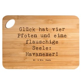 Mr. & Mrs. Panda Bamboo Chopping Board Saying Havanese Happiness - Gift, Faithful Friends, Boards, Happy Nature, Wooden Boards, Dog, Chopping Board