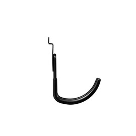 PYBTOOL Large J Slatwall Hooks Heavy Duty, Slatwall Accessory, Slat Wall Hanging Hooks, Garage Slatwall Hooks and Hangers for Garden Hose, Black(10 Pack)
