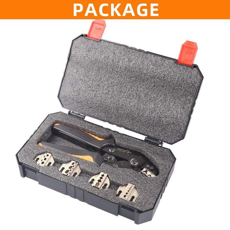 KF CPTEC 6PCS Multi-functional Wire Crimping Tool with Quick-Change Jaws