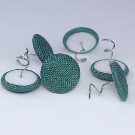 Upholstery Tacks, Twist Pins for Slipcovers, Headliner Pins, Bed Skirt Pins or Holders, Furniture Pins (Cyan)