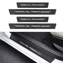 4 Pack Compatible with Altima Door Entry Guard Door Sill Protector Car Accessories Threshold Protection Decal Stickers Carbon Fiber Style