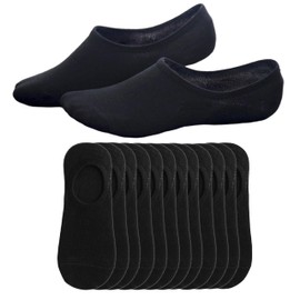 RICHBULL 12Pairs No Show Socks for Women & Men,Low Cut Socks Breathable Casual Socks Thin Sock No Slip (Black)