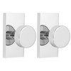 HIEMEY Dummy Door Knob Interior, Polished Chrome Door Handle Modern