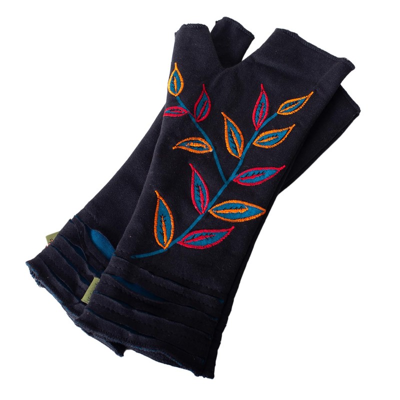 Vishes - Alternative Clothing - Embroidered Women's Gloves with Thumb