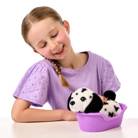 Little Live Pets My Really Real Puppy Minis - Pepper the Dalmatian Interactive Puppy with 20+ Sounds and Reactions, Includes Basket for Displaying, Cute Gift for Kids (11 cm)