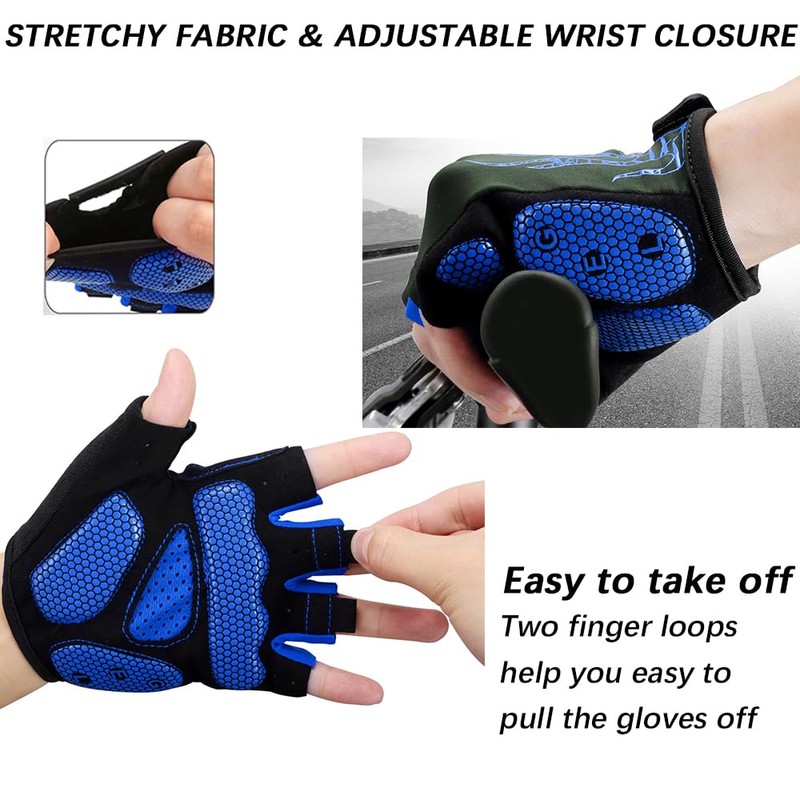BIKINGMOREOK Cycling Gloves Men Women Half Finger Road MTB Cycling