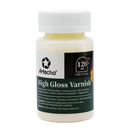 Artecho High Gloss Varnish 4oz / 120ml for Air Dry Clay, Acrylic Painting, Wood, Canvas