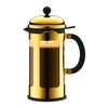 Bodum New Chambord Kaffeebereiter 8 Tassen, Chrom, Gold, 1 Litre