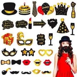 KedidO 30pcs Photo Box Props, Photo Props, Christmas Party as Photo Booth Props, Photo Props Party Decoration for Carnival, Birthday