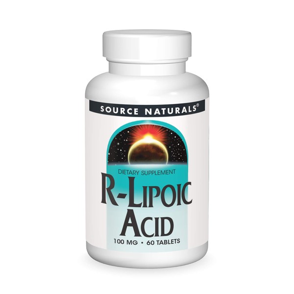 Source Naturals R-Lipoic Acid 100mg, Key to Cellular Energy Generation, 60 Tablets