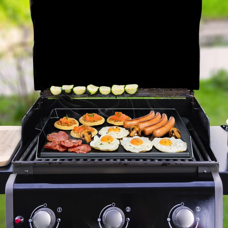 Universal Cast Iron Griddle 17" X 13",Stove Top Griddle for