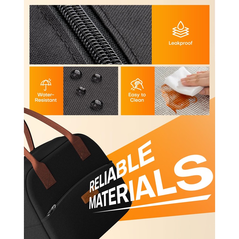 HOTOR Lunch Bag for Women & Men - Wear-Resistant Insulated