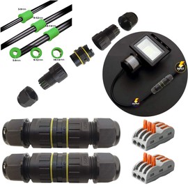 CTRICALVER Waterproof Junction Box Outdoor Cable Connector New IP68 Connector External Sleeve Coupler 5mm-14mm (Pack of 2)