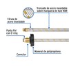 Foset FPIG-55X, Manguera flexible Pigtail, trenzado de acero inoxidable