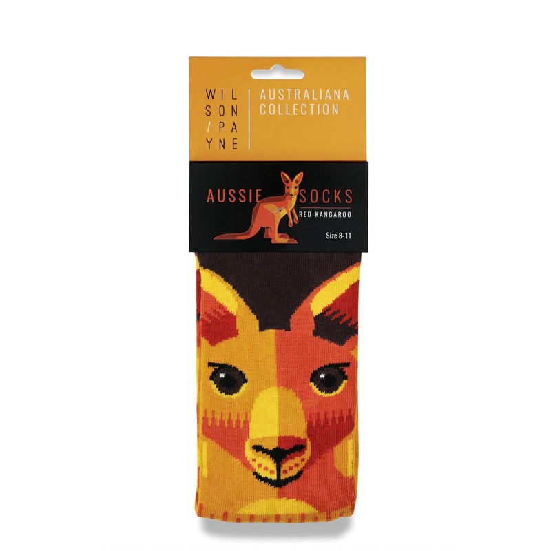 Wilson Payne Down Under Socks - Red Kangaroo, 8-11
