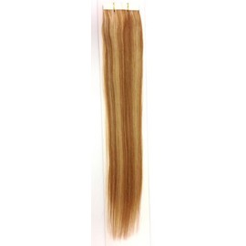 Simply Extensions Remy Double Sided Tape in Hair Extensions Human Hair 21 inch 5pc 45g/pk Seamless Skin Weft Remy Color: 12/24 Dark Mixed Blonde - Silky Straight