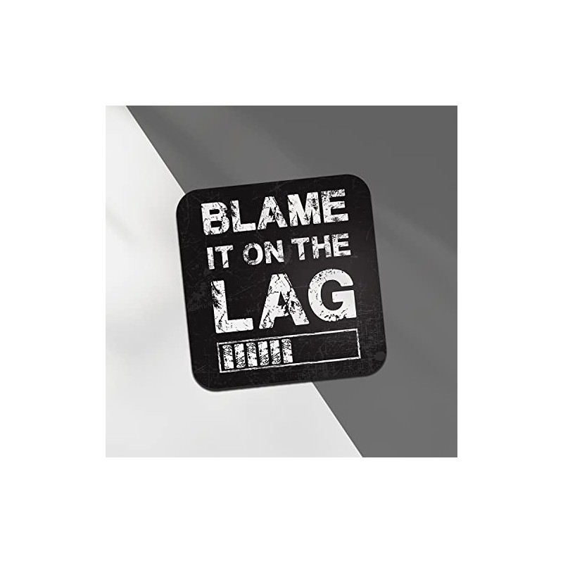 Square Single Coaster - Blame It On The Lag Gamer