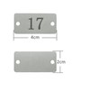 Stainless Steel Rectangle Numbered Tags Metal Number Tags with Two