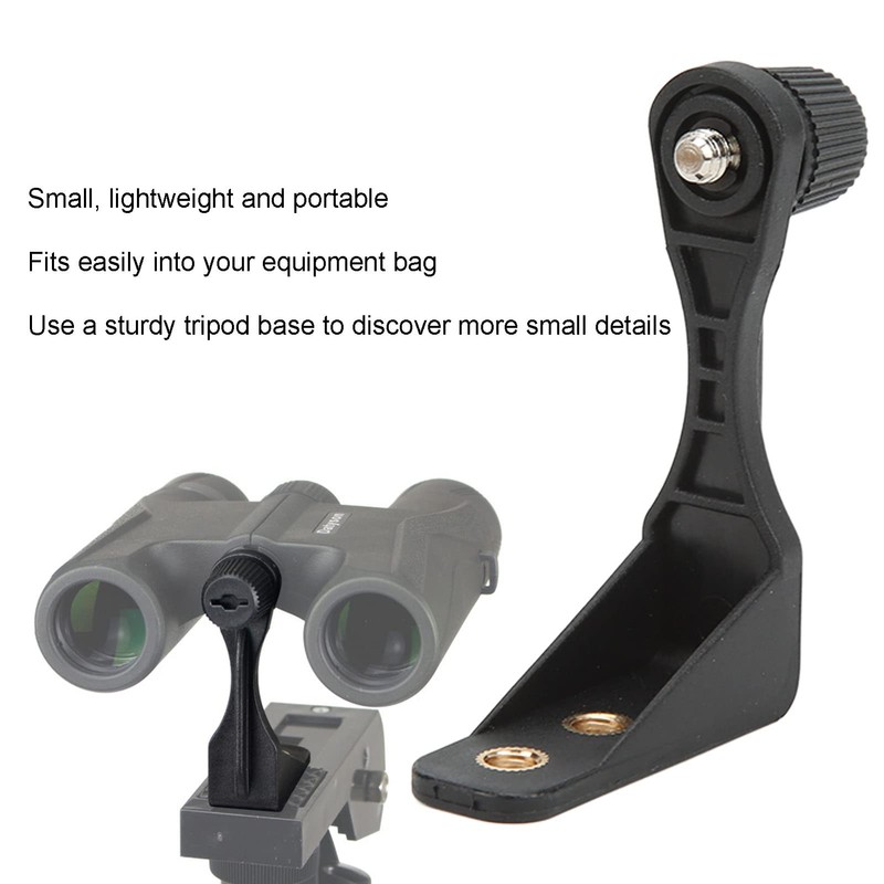 Stable Binocular Bracket 1/4in Threading Tripod Adapter Compact Portable Hands-