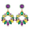 Mardi Gras Earrings Glitter Fleur De Lis Mask Drop Dangle