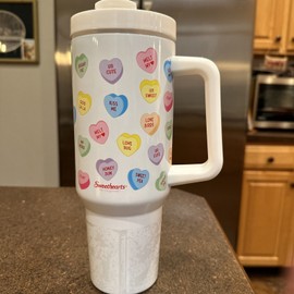Sweethearts The Original TikTok Sweethearts Tumbler, 40oz Stainless Steel Insulated, Valentines Hearts