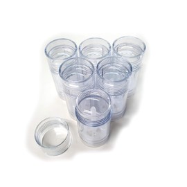 Empty Deodorant Containers - Twist-up, Reusable, Recyclable, DIY Empty Deodorant Tubes, Bottom-fill 2.0 Oz (6-Pack, Clear)