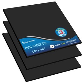 Mega Format Expanded PVC Plastic Sheets - 14" X 14" Rigid White Sheet for Crafts, Signage, & Displays - Sintra, Celtec PVC Board - Waterproof for Outdoors Use - 1/4" 6mm Thick - 3-Pk-White