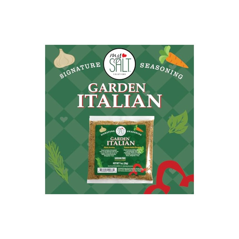 My Salt Mezcla De Aderezo Para Ensalada Italiana Garden, Sin
