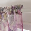ZJYPRSCU Floral Sheer Curtains 84 Inches Long Purple Flower Printed