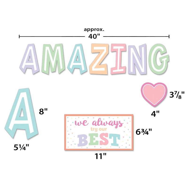 Teacher Created Resources Pastel Pop Amazing Things Happen Here Bulletin
