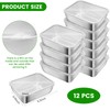 Ayzylpth 12 Pcs Airtight Stainless Steel Food Storage Containers with