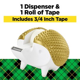 Scotch Hedgehog Tape Dispenser, Great for Gift Wrapping, Includes 3/4 in x 350 in Tape Roll