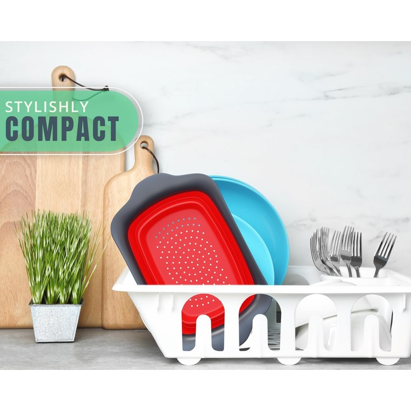Comfify XL Large Kitchen Strainer - Collapsible Silicone Over-The-Sink Colander