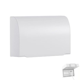 1 Pcs Plug Socket Covers UK,Socket Covers Box,Childproof Waterproof Plug Cover,Electric Light Switch Guard,Plug Protectors Baby UK,for Home Safety, Kitchen, School and Nurseries (Double, White)