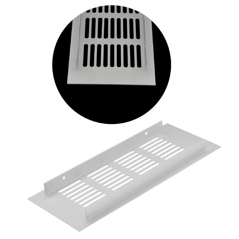 2 PCS 80 * 200mm Silver Aluminum Alloy Mesh Air