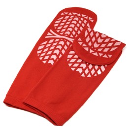 Secure Step Bariatric Sock, Double-Sided Non Slip Bariatric Socks - Red - 3XL (4 Pair) - Men's Size: 13 / Women's Size: 13