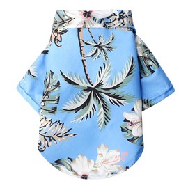 Hawaii Dog Shirts for Small, Summer Dog Shirts, Pet Polo Shirt T-Shirt, Dog Shirt for Small Dogs, Dog Shirt, Printed T-Shirts, Quick Drying, Breathable, for Small Dogs and Cats (Sky Blue, XXL)