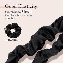 Seiden Scrunchie, 6 Stück Scrunchies Seide, Seide Haargummi, Seide Haarringe mit Gummiband, Haargummis für Damen und Mädchen Scrunchies Geschenk für Frauen