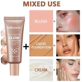 Natural Glow Illuminator Glotion - Multipurpose Hydrating Makeup Face Highlighter (Medium, 03)