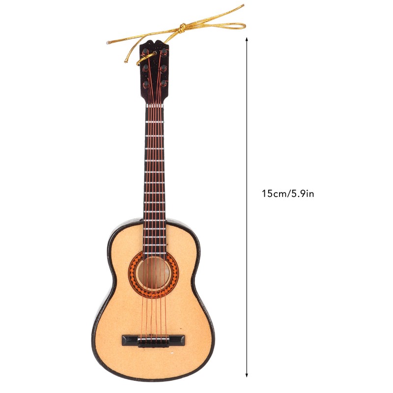 Guitar Ornament Resin Miniature Guitar Hanging Ornaments for Christmas Birthday